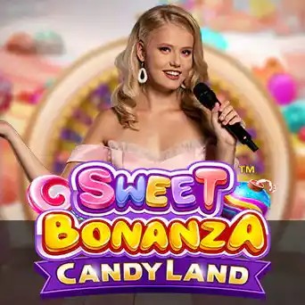Sweet Bonanza CandyLand online game logo by Pragmatic Play on wolfycasino-be.com