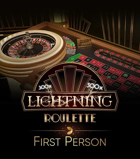 Enjoy First Person Lightning Roulette by Evolution – logo hosted on wolfycasino-be.com