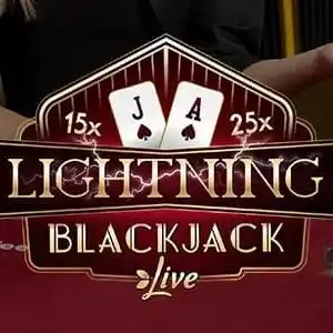 Lightning Blackjack logo – Live Dealer by Evolution at Wolfy Casino