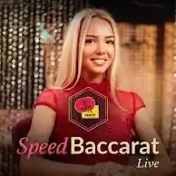 Speed Baccarat A logo by Evolution at Wolfy Casino